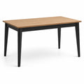 Tavolo da pranzo in rovere e metallo nero 150x90x75 cm