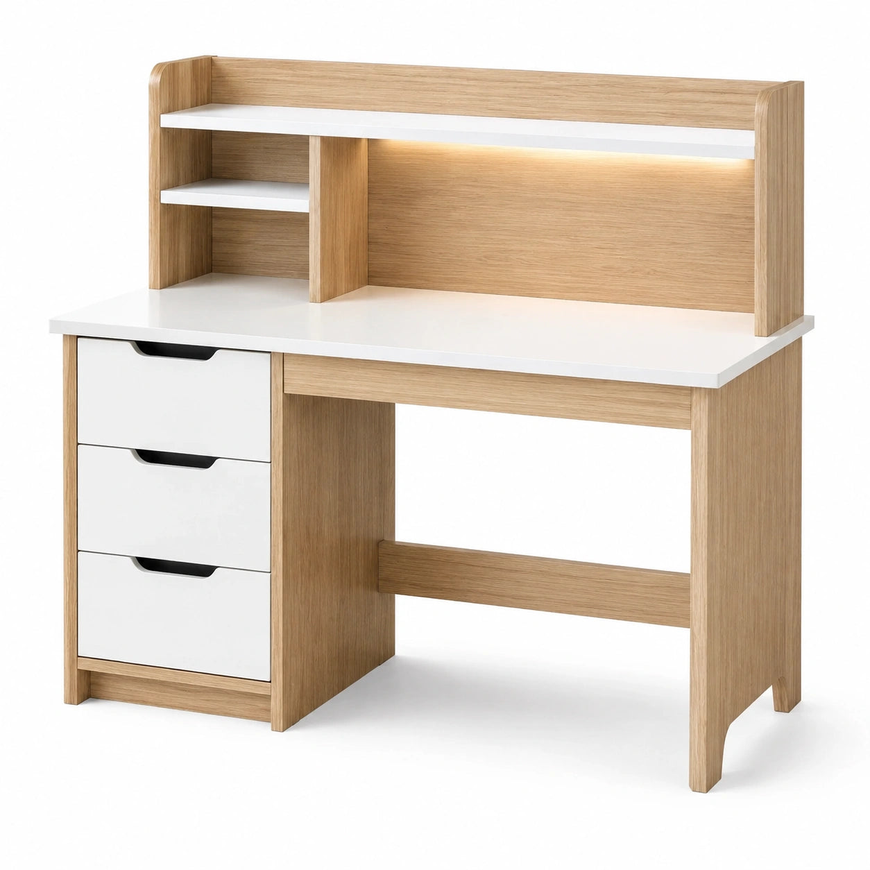 Scrivania in MDF con Cassetti e Mensole Integrate